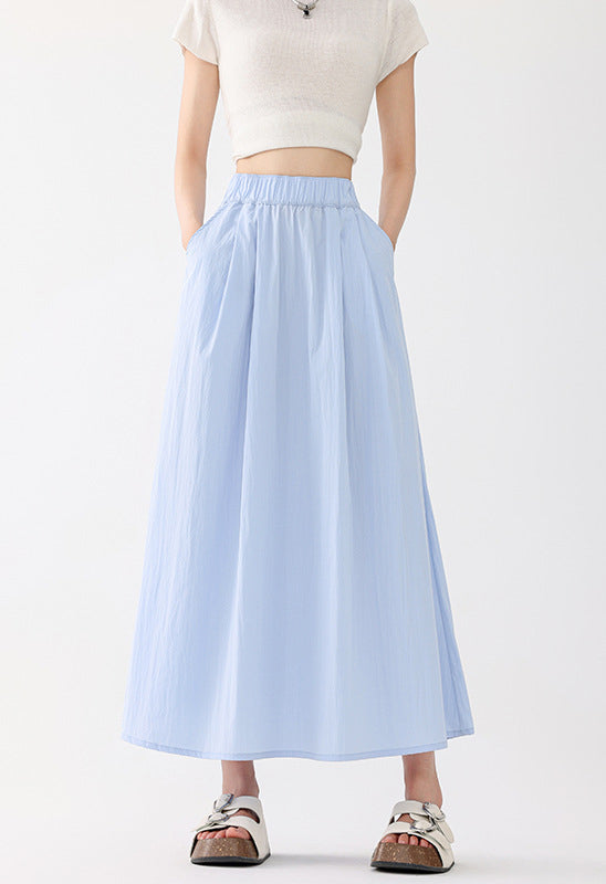 Solid A-Line Skirt