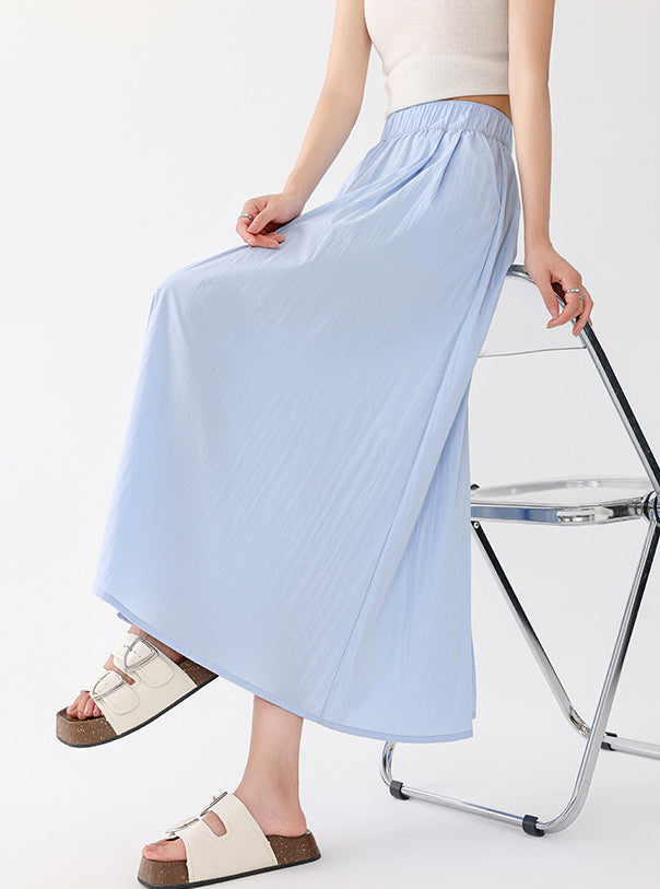 Solid A-Line Skirt
