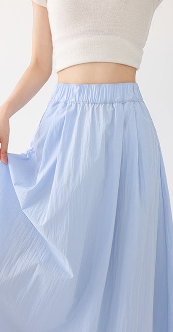 Solid A-Line Skirt