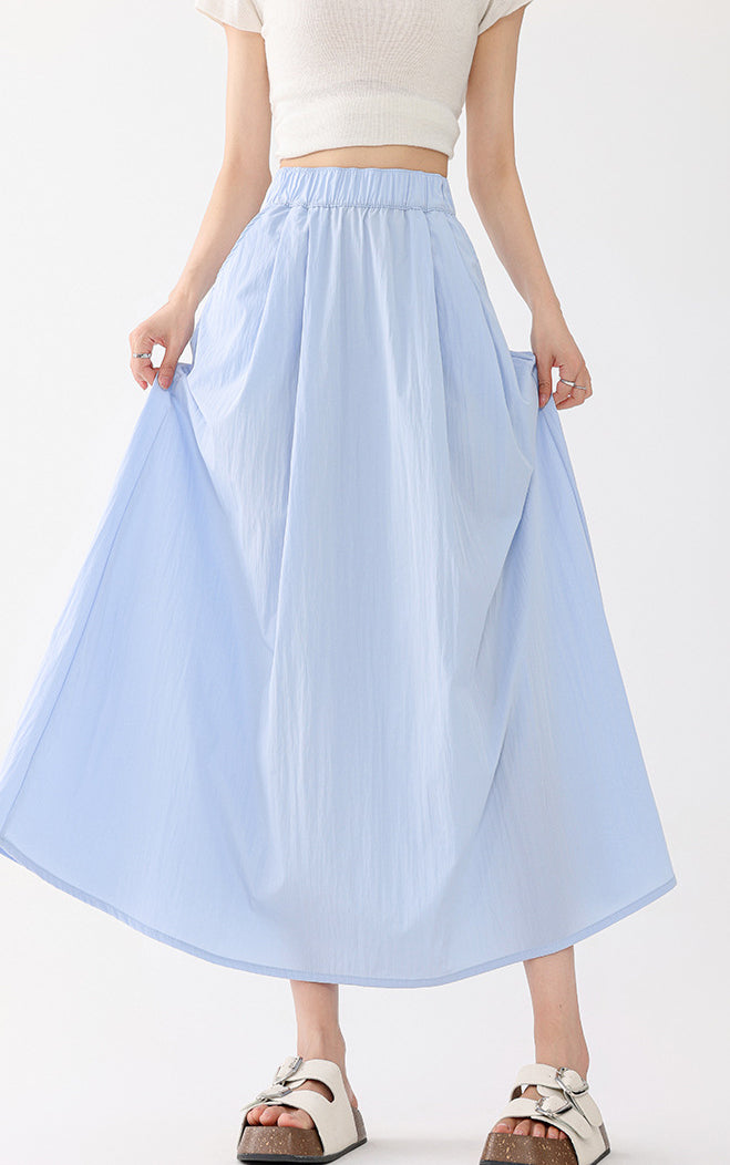 Solid A-Line Skirt