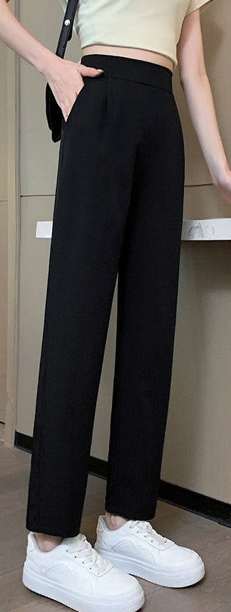 Solid Mid-Rise Regular Trousers