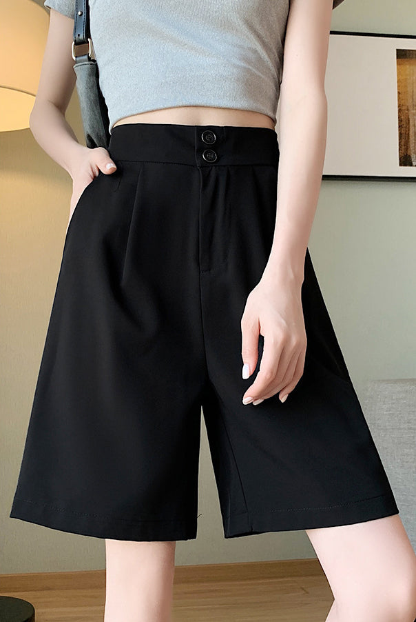 Solid Mid-Rise Regular Shorts
