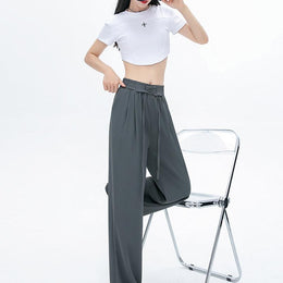 Solid Mid-Rise Regular Trousers