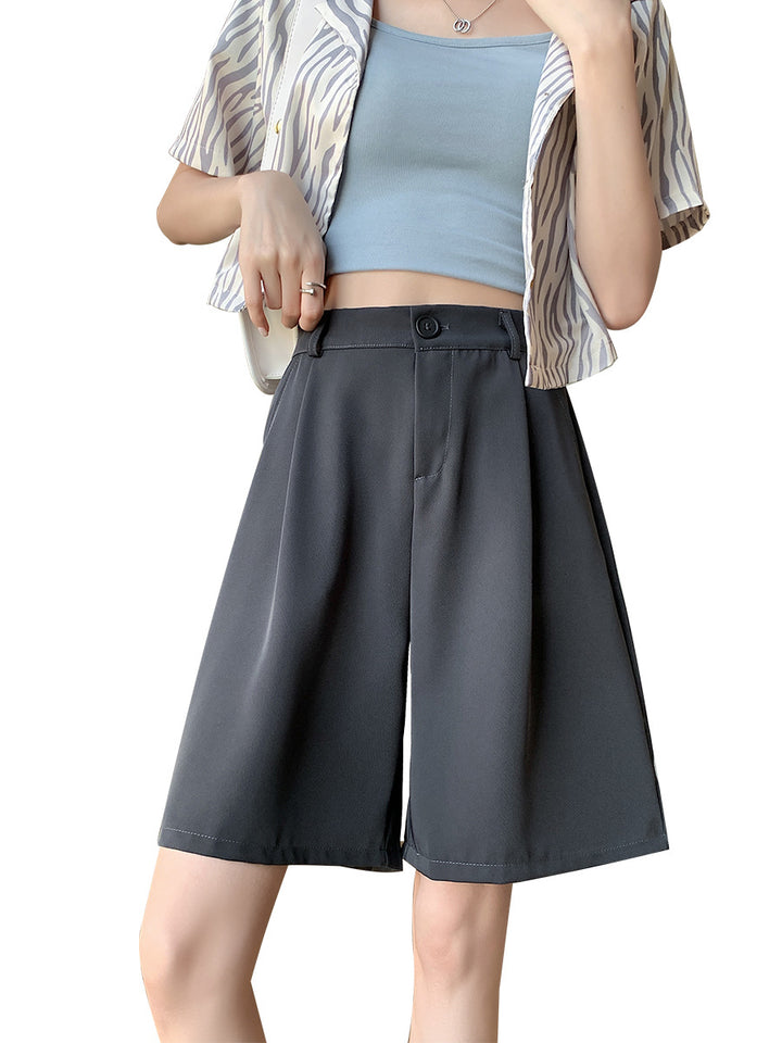 Solid Low-Rise Regular Shorts