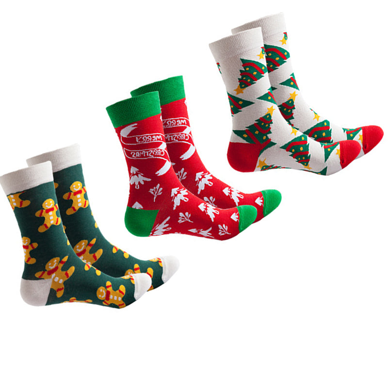 Women Pack Of 5 Printed Cotton Calf-Length Socks