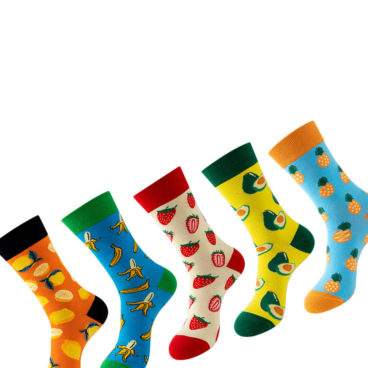 Women Pack Of 5 Patterned Cotton Calf Length Socks