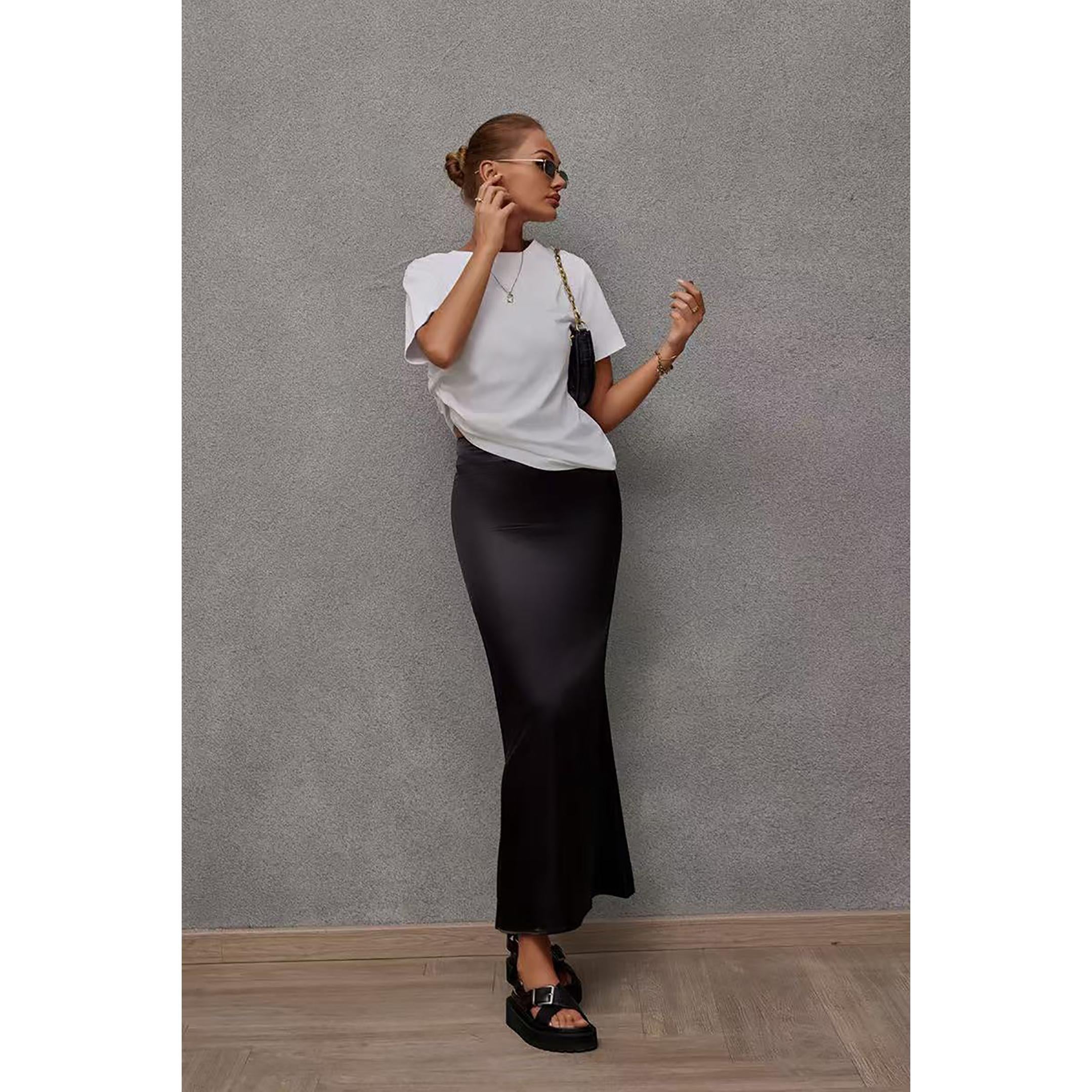 Solid Pencil Skirt