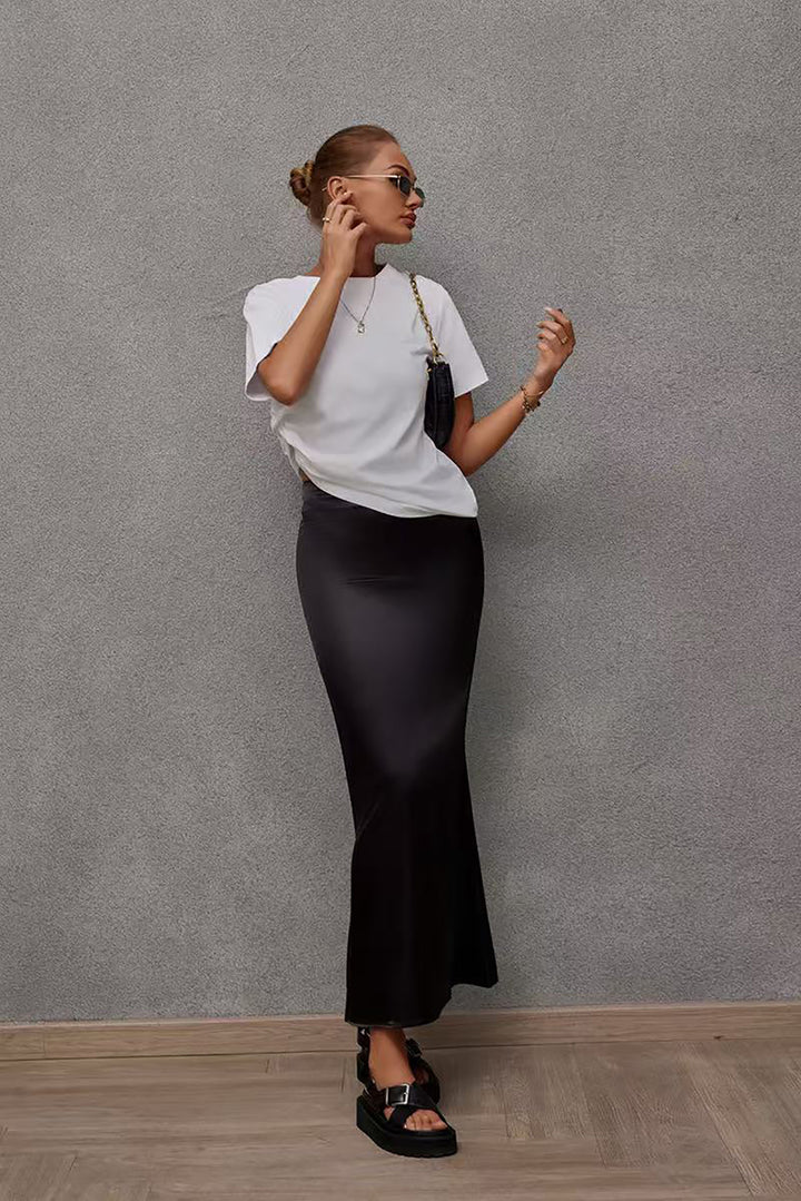 Solid Pencil Skirt