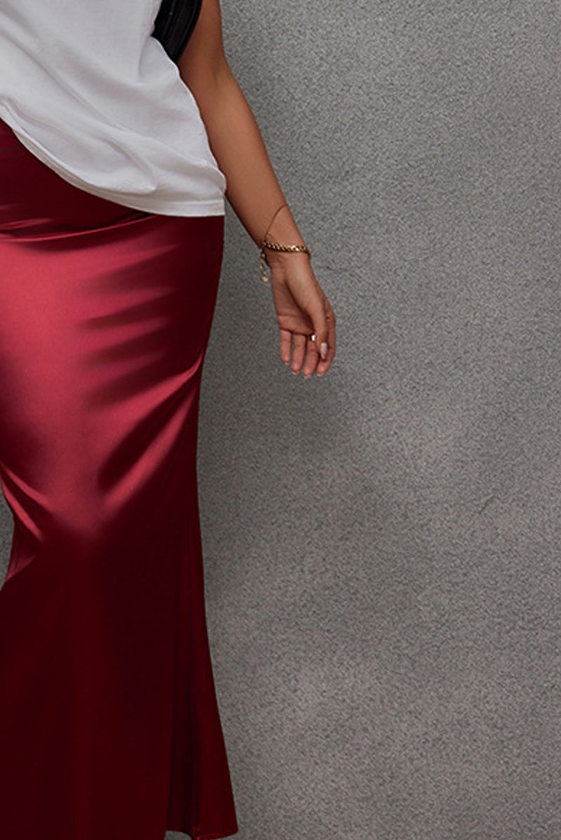 Solid Pencil Skirt