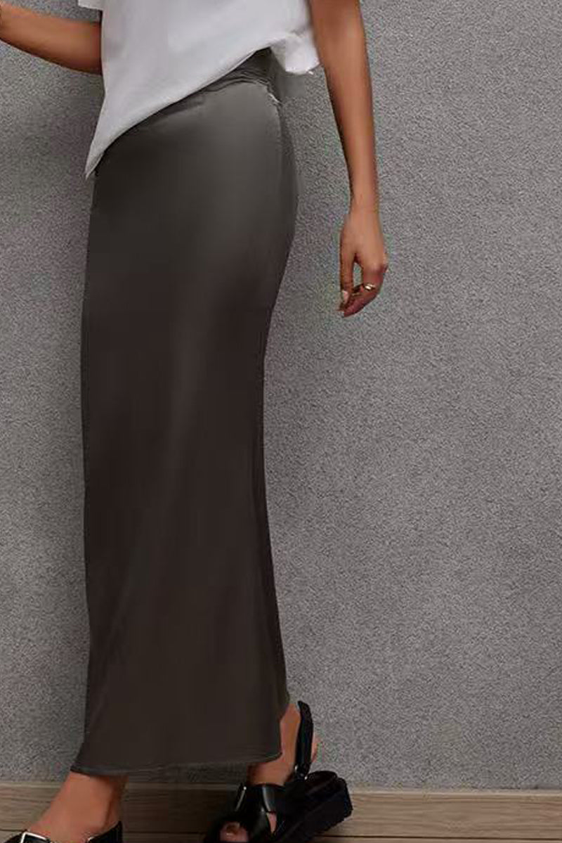 Solid Pencil Skirt