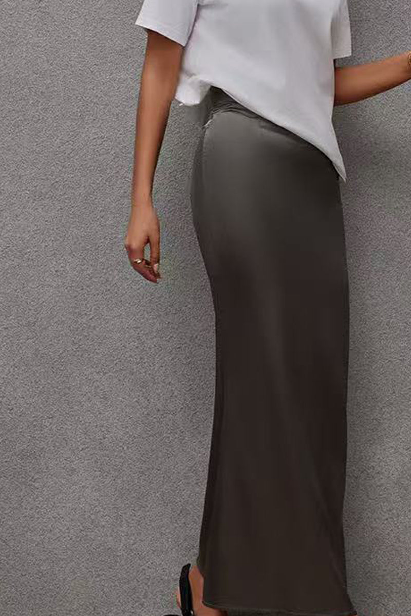 Solid Pencil Skirt