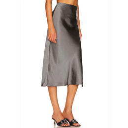 Solid Straight Skirt