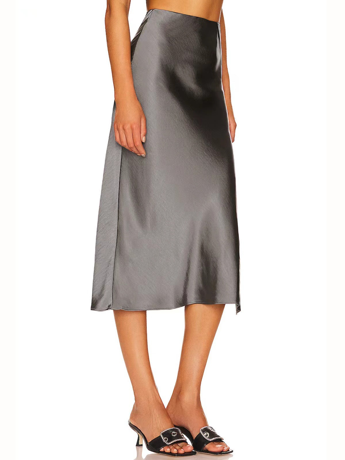 Solid Straight Skirt