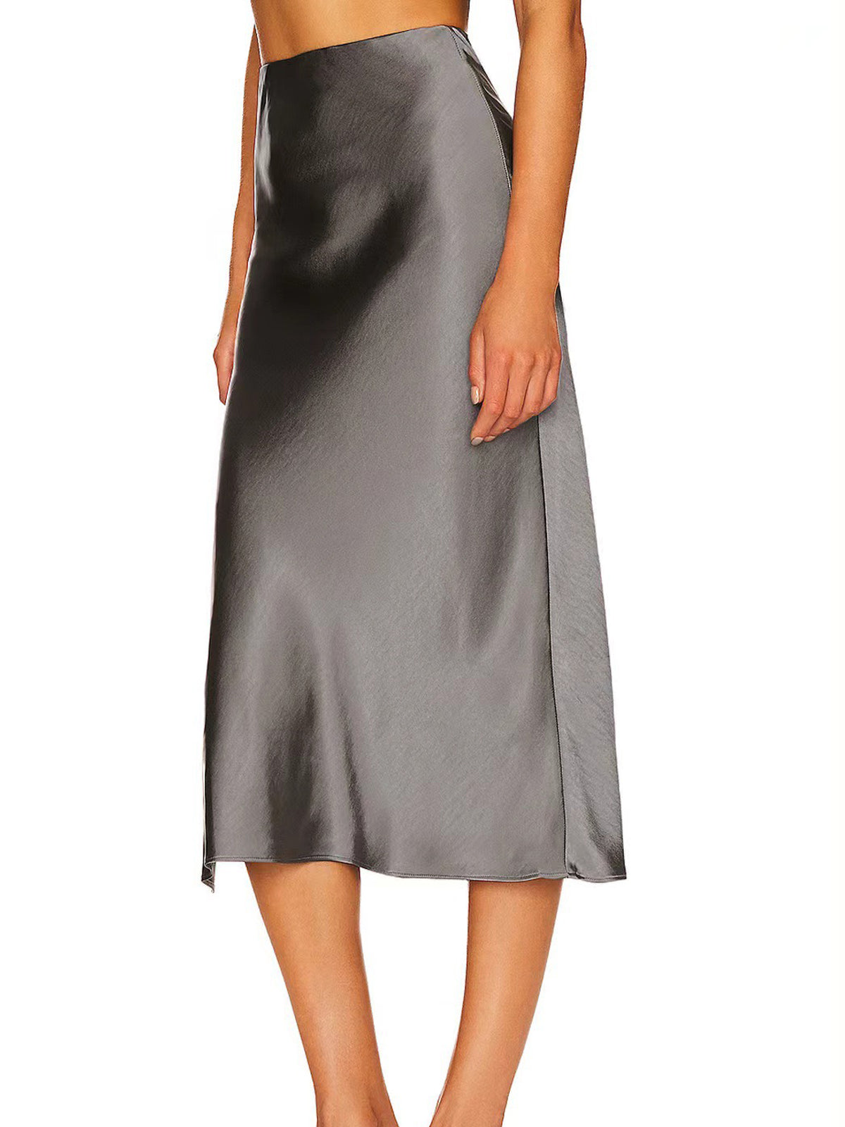 Solid Straight Skirt