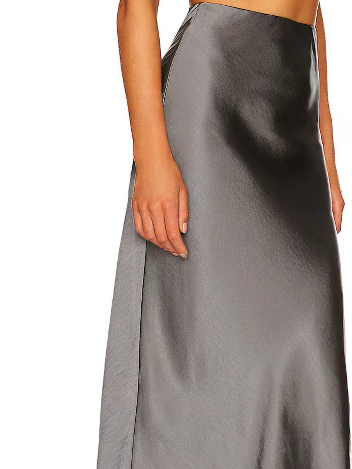 Solid Straight Skirt