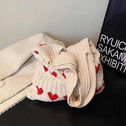 Beige Printed Two Handles Sling Bag