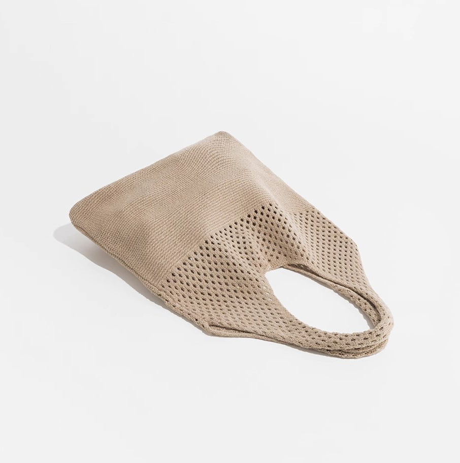 Khaki Solid Two Handles Shoulder Bag
