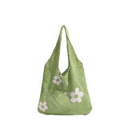 Green Printed One Handle Shoulder Bag