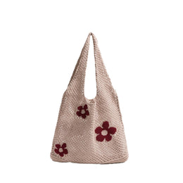 Khaki Printed One Handle Shoulder Bag