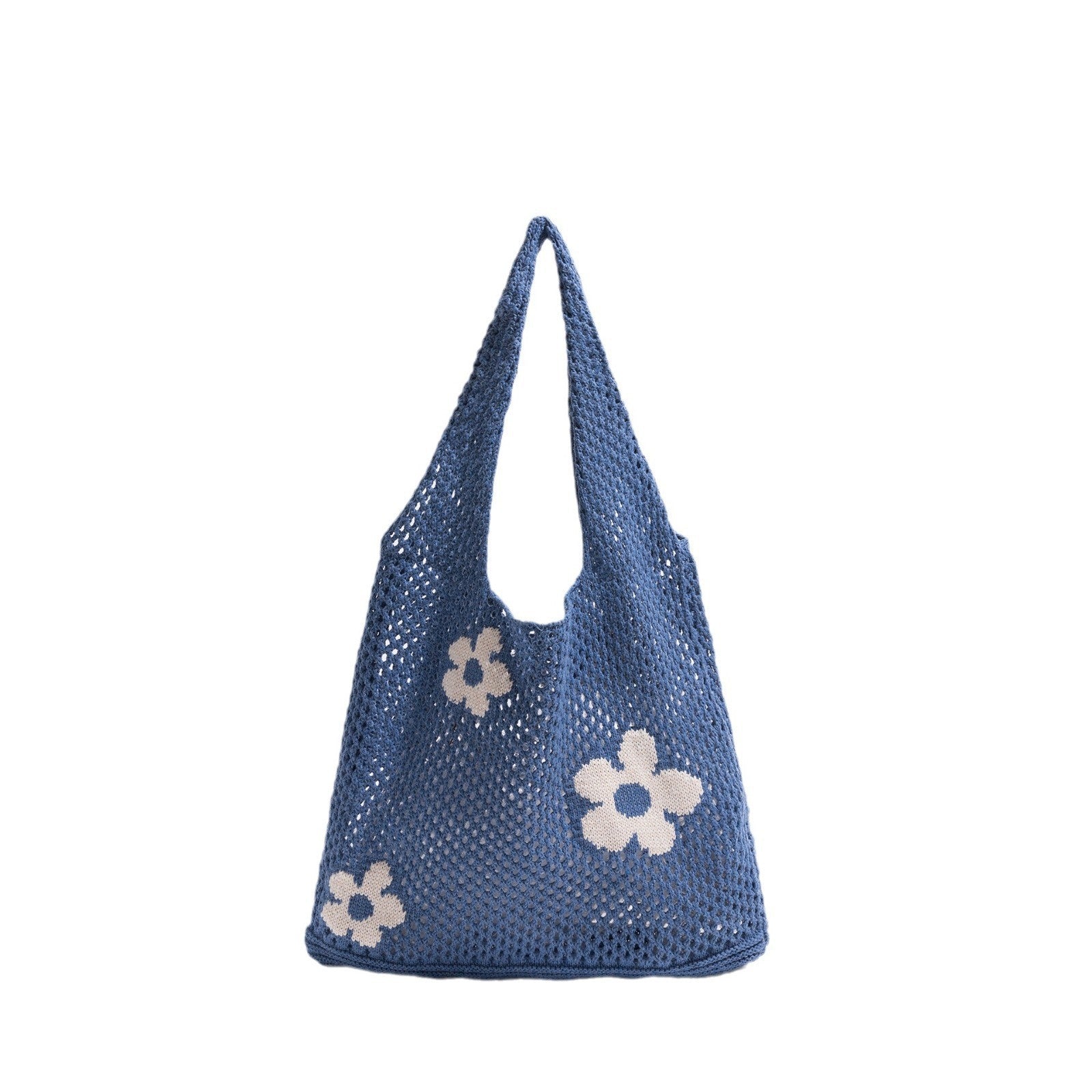 Blue Printed One Handle Shoulder Bag