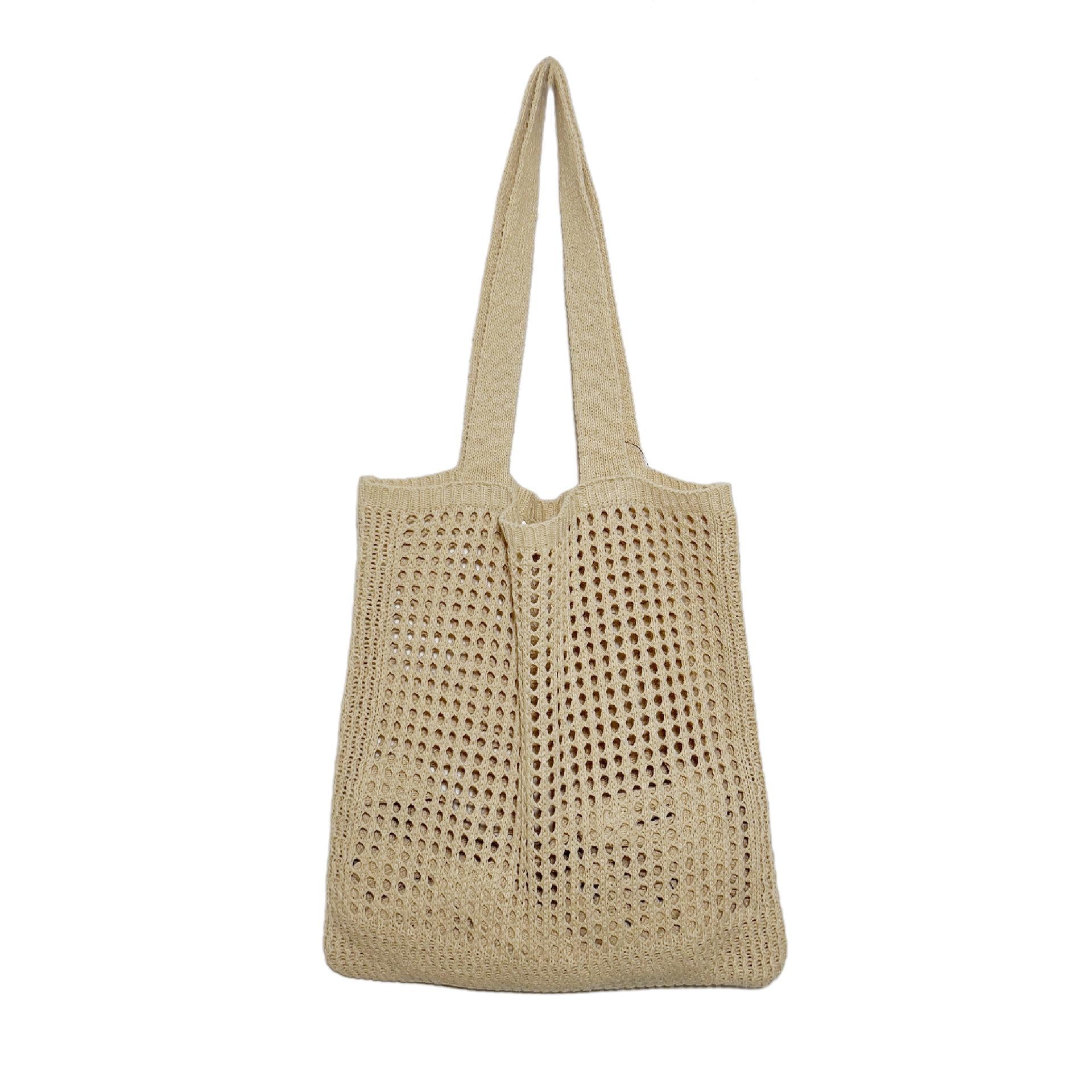 Khaki Solid Two Handles Shoulder Bag