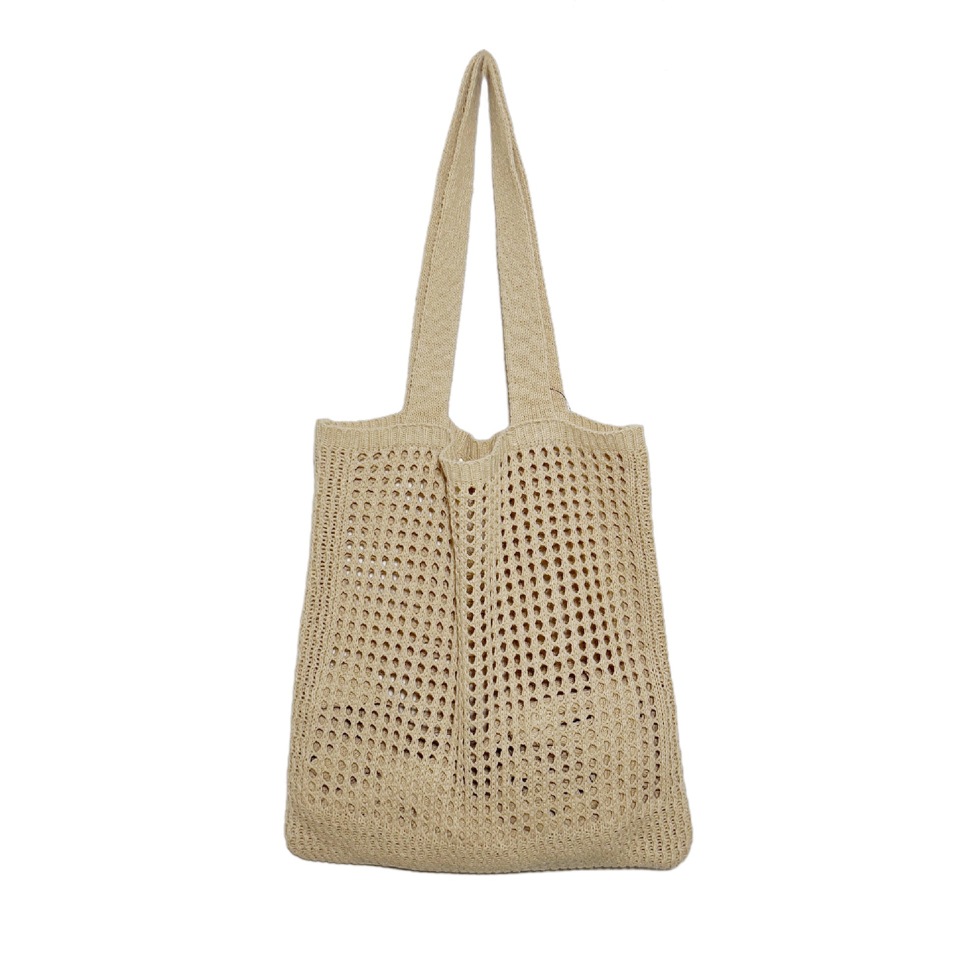 Khaki Solid Two Handles Shoulder Bag