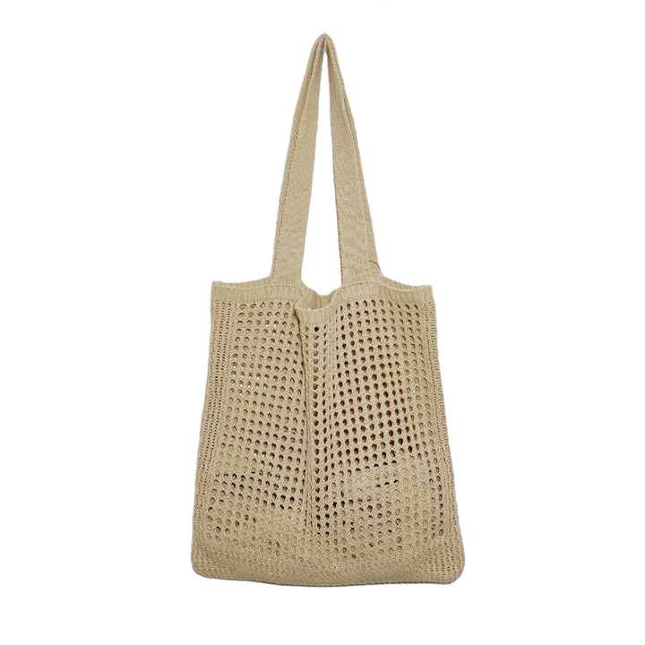 Khaki Solid Two Handles Shoulder Bag