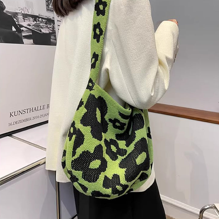 Sage green Printed One Handle Handheld Bag