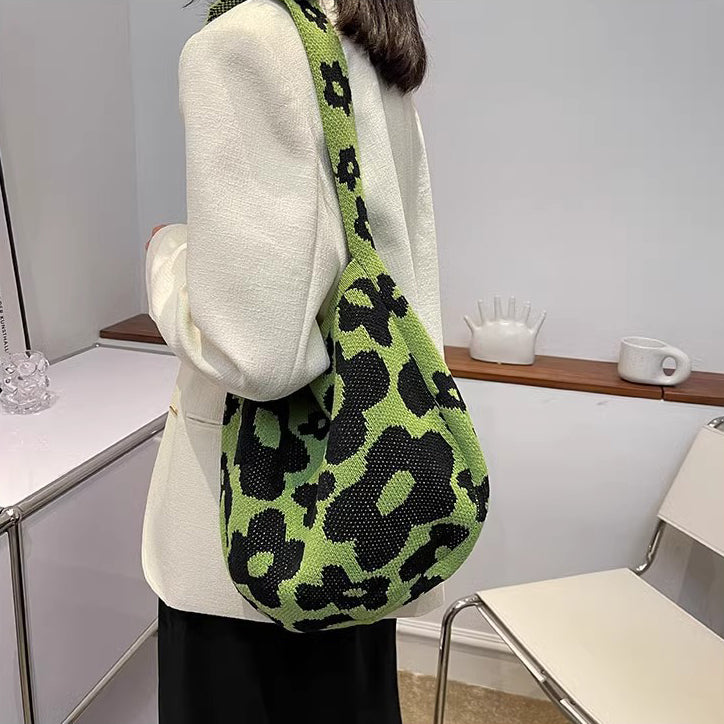 Sage green Printed One Handle Handheld Bag