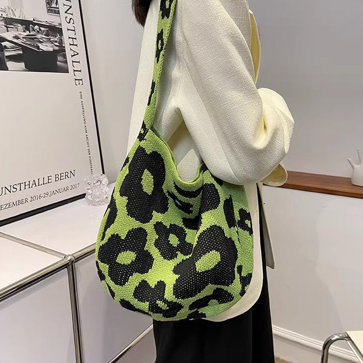 Sage green Printed One Handle Handheld Bag