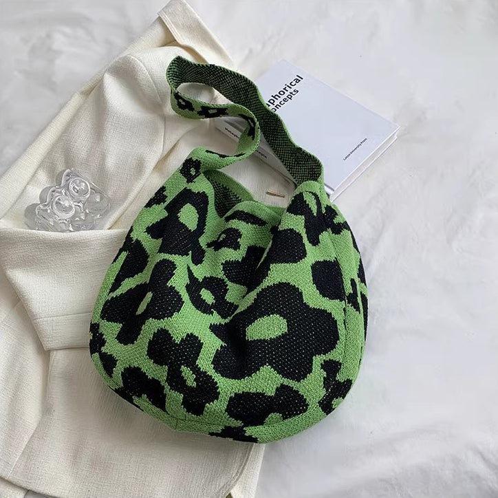Sage green Printed One Handle Handheld Bag