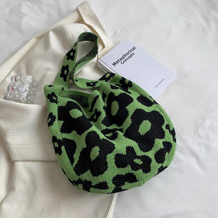 Sage green Printed One Handle Handheld Bag