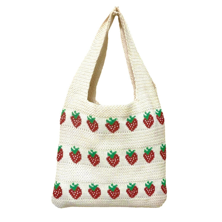 Off White Printed One Handle Handheld Bag