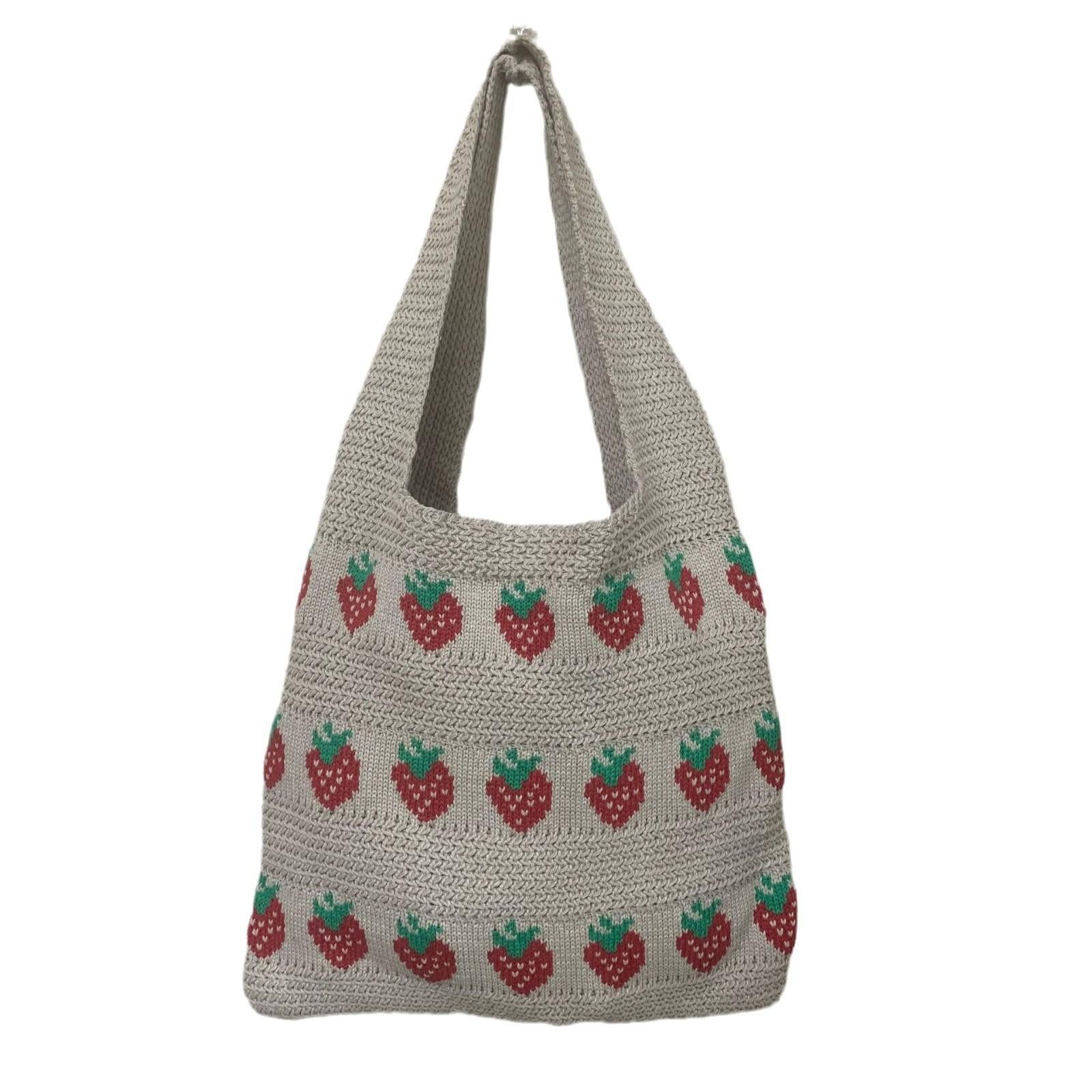 Khaki Printed One Handle Handheld Bag