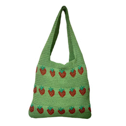 Green Printed One Handle Handheld Bag