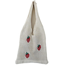 Off White Printed One Handle Handheld Bag