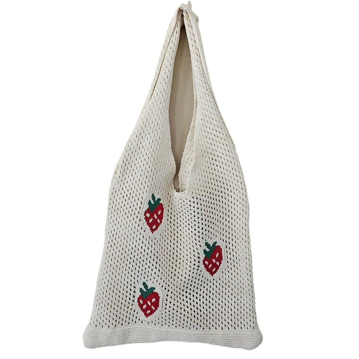 Off White Printed One Handle Handheld Bag