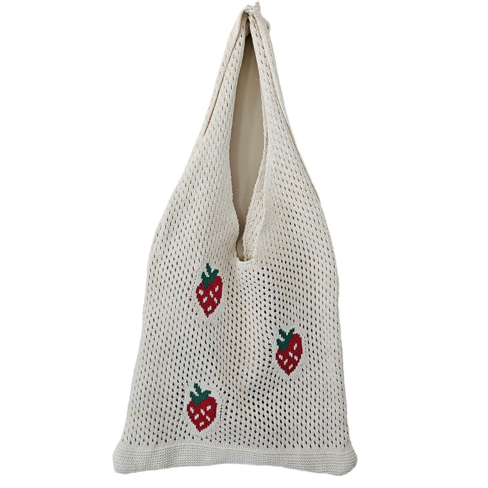 Off White Printed One Handle Handheld Bag
