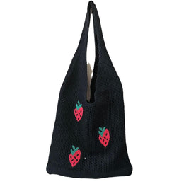 Black Printed One Handle Handheld Bag