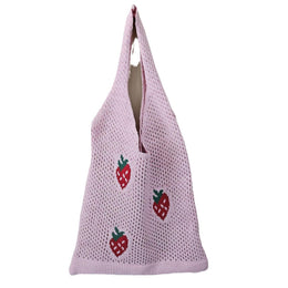 Pink Printed One Handle Handheld Bag