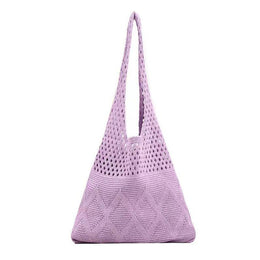 Purple Solid One Handle Handheld Bag