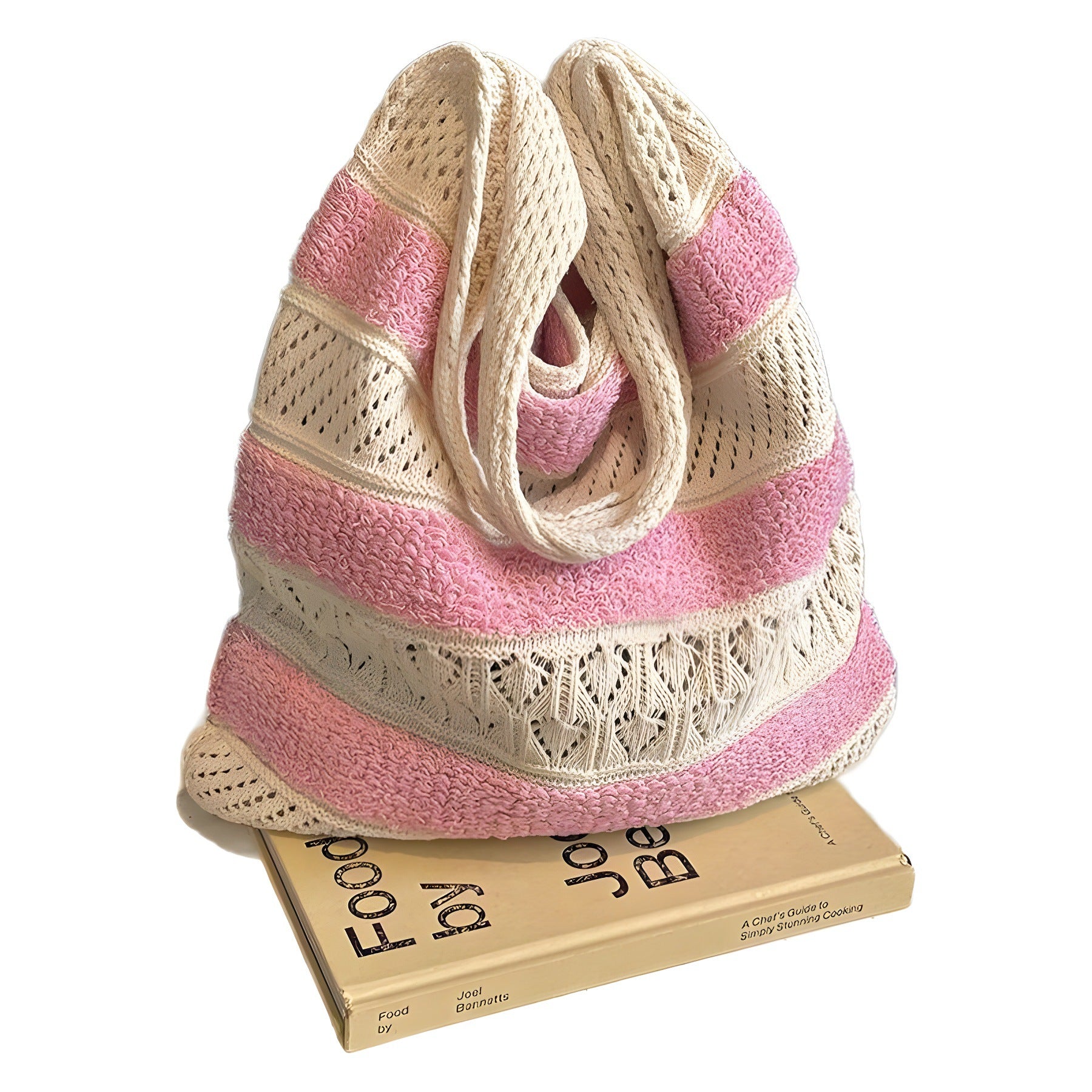 Pink Solid One Handle Handheld Bag
