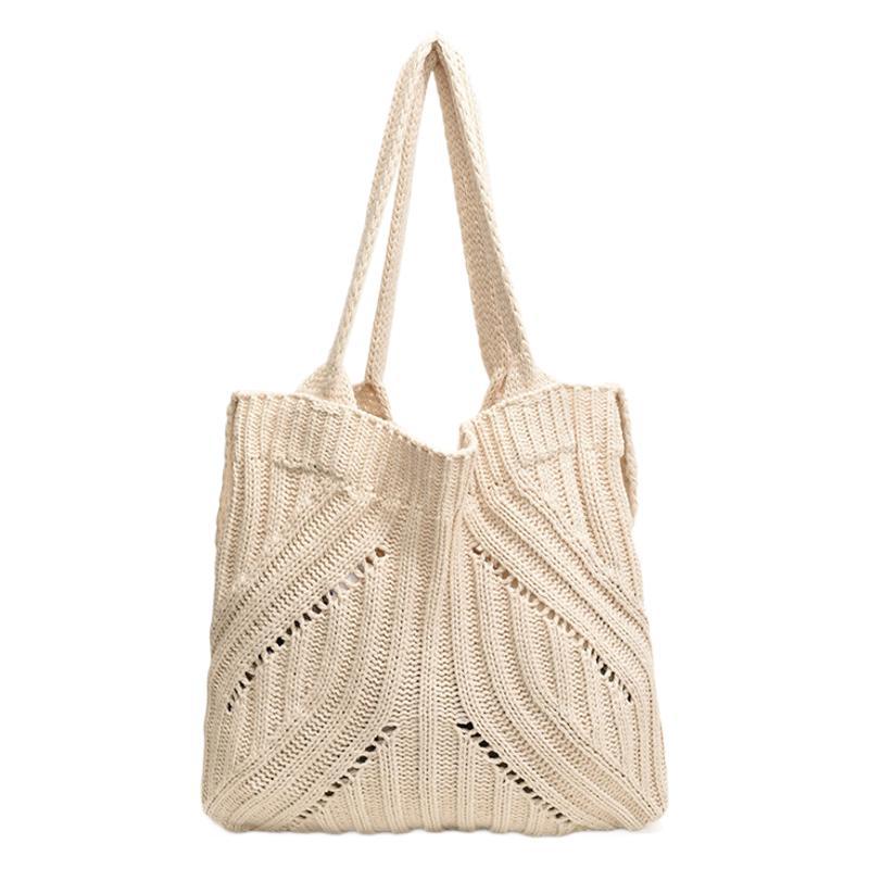 Off White Solid Two Handles Shoulder Bag
