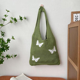 Sage green Printed Two Handles Shoulder Bag