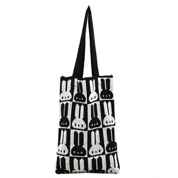 Black Printed Two Handles Shoulder Bag