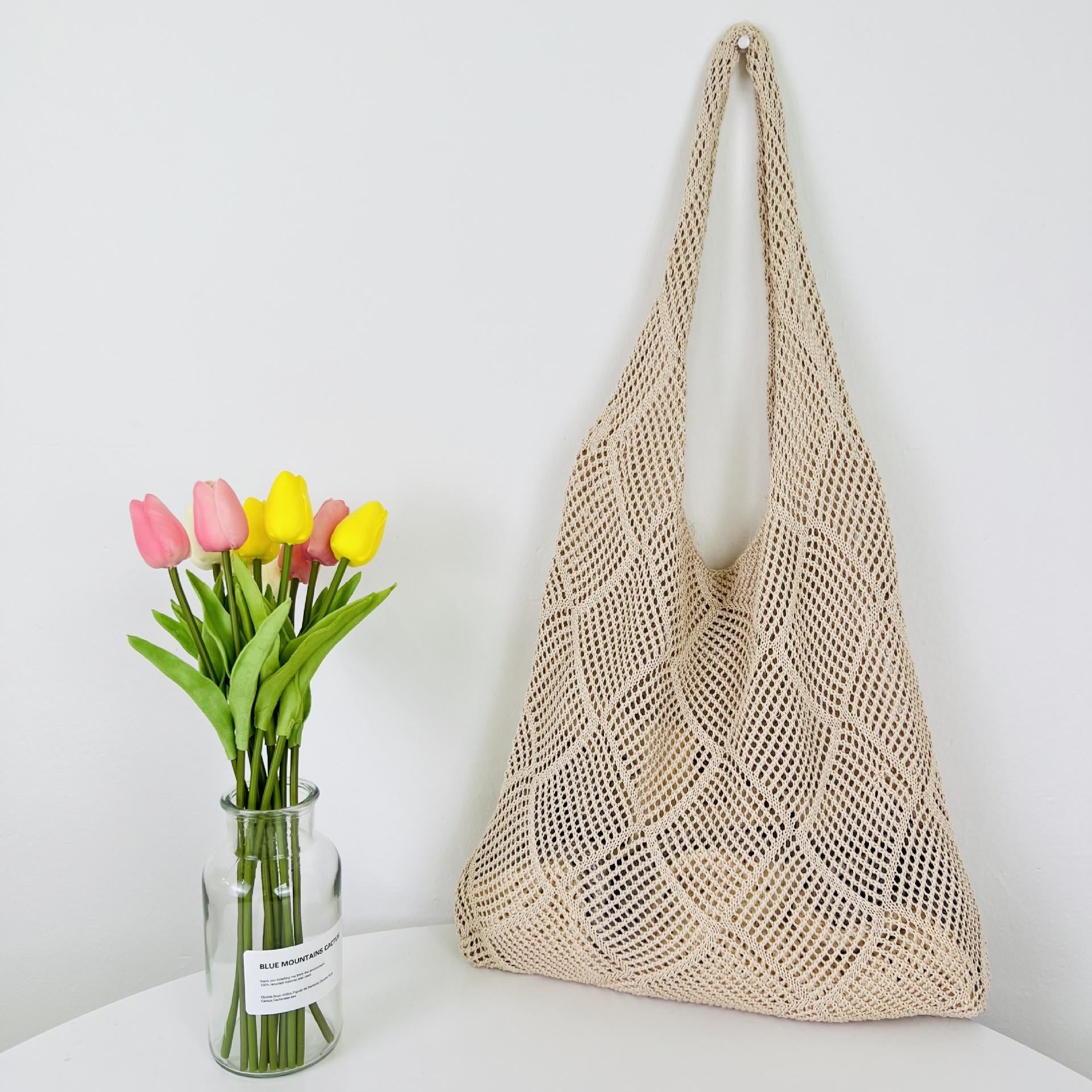 Khaki Solid Two Handles Shoulder Bag