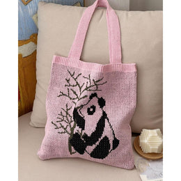 Pink Printed Two Handles Shoulder Bag