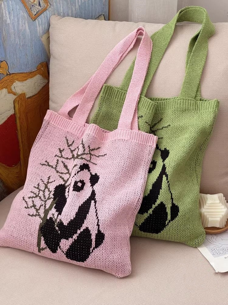 Pink Printed Two Handles Shoulder Bag