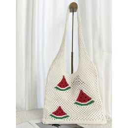 Beige Printed Two Handles Shoulder Bag