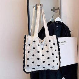 Off White Printed Two Handles Shoulder Bag